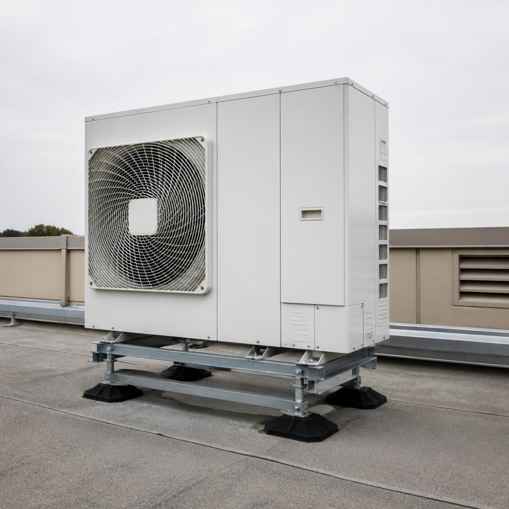 Installation d'une unité de climatisation en toiture